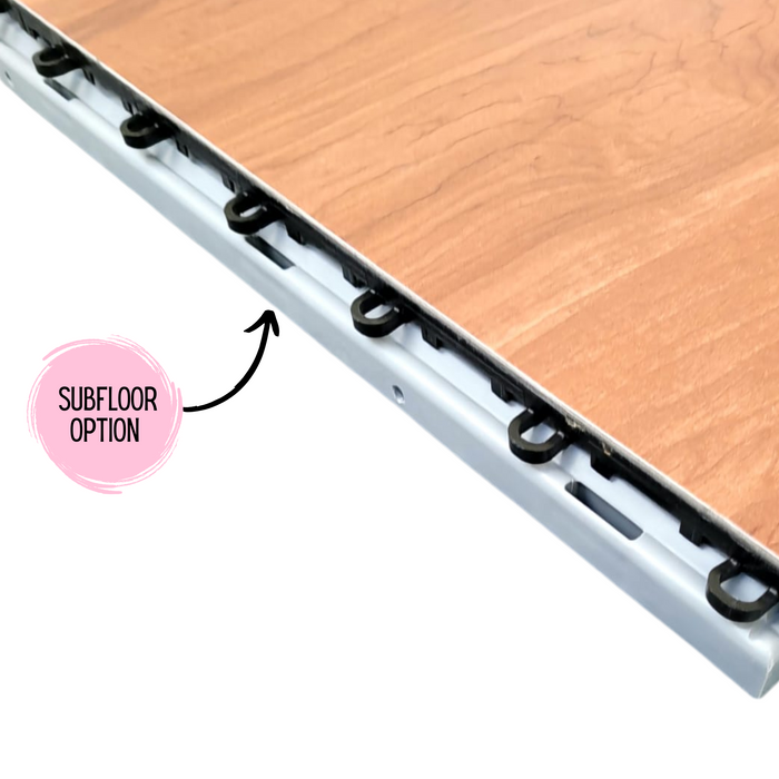 Beyond Tent 1'x2' Event Subfloor - Commercial Grade, exclusive picture showing where is the subfloor install.