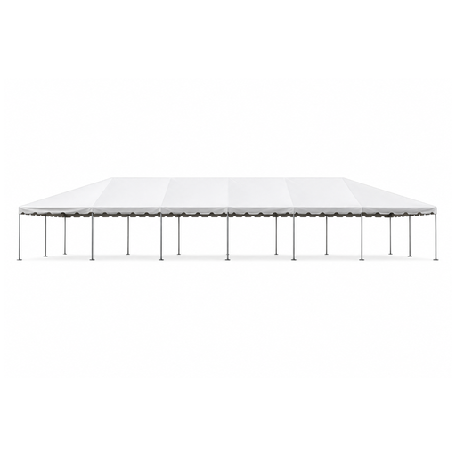 Beyond Tent 20x60 Classic Series West Coast Frame Tent commercial-grade white party and event canopy with heavy-duty anodized aluminum support frame on a solid white background
