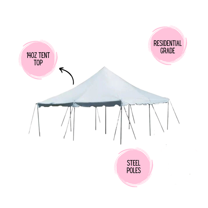 20x20 tent 20' x 20' Premium Canopy Pole Party Tent