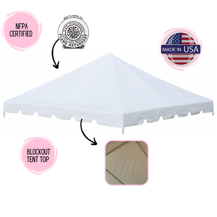 20' Wide Classic Series Frame Tent Top