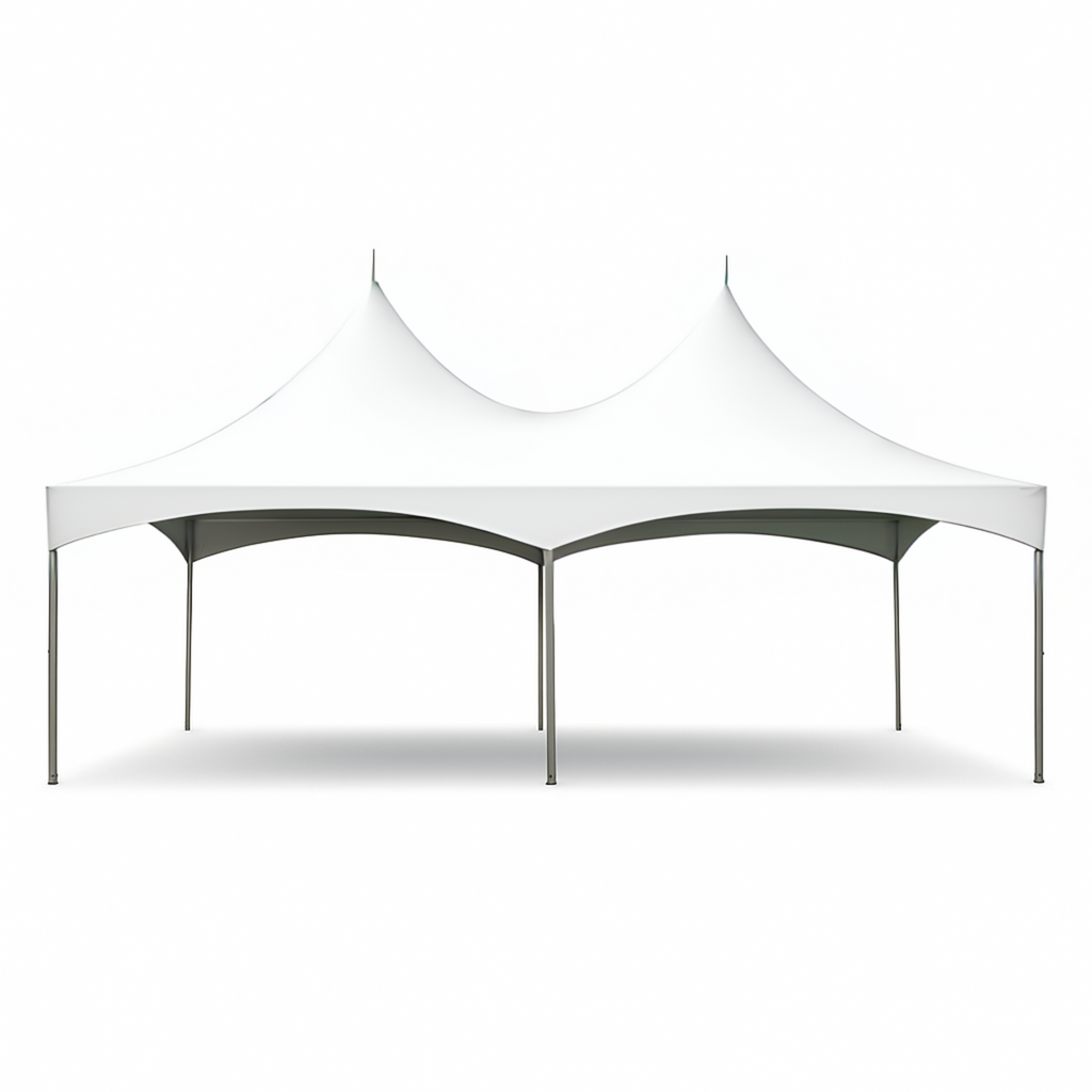 20x30 High Peak Frame Tent – Commercial White Event Canopy