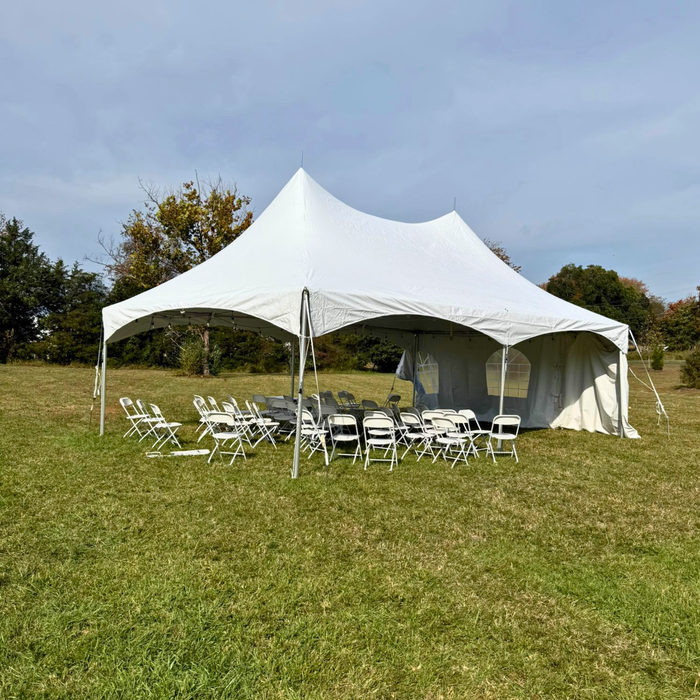 20x30 High Peak Frame Tent – Commercial White Event Canopy