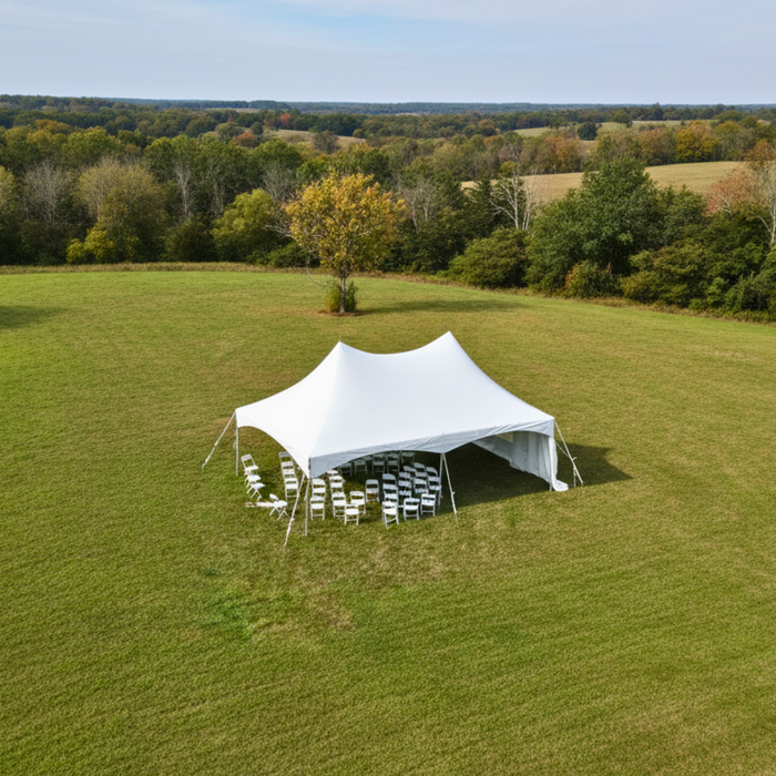 20x30 High Peak Frame Tent – Commercial White Event Canopy