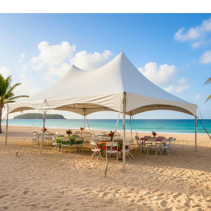 20x30 High Peak Frame Tent – Commercial White Event Canopy