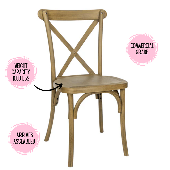 Cross Back Resin Chair