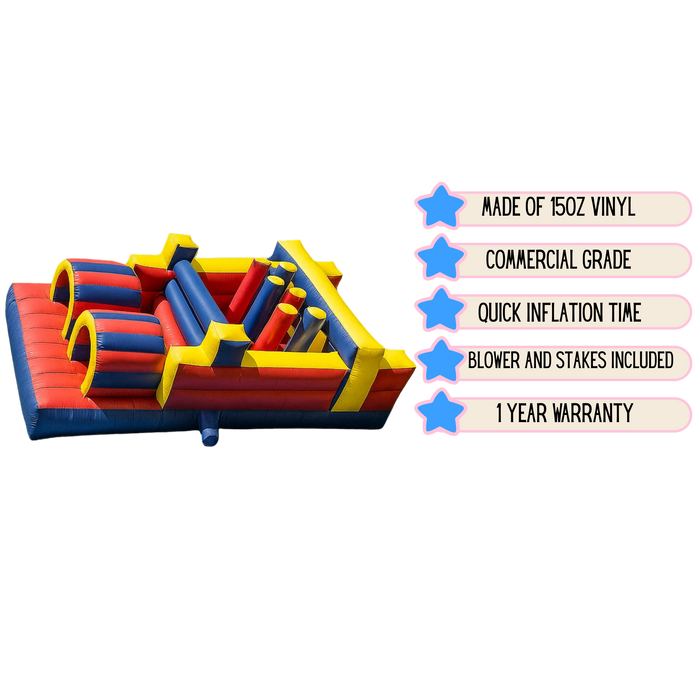 20' Commercial Inflatable Obstacle Challenge – Dual-Lane