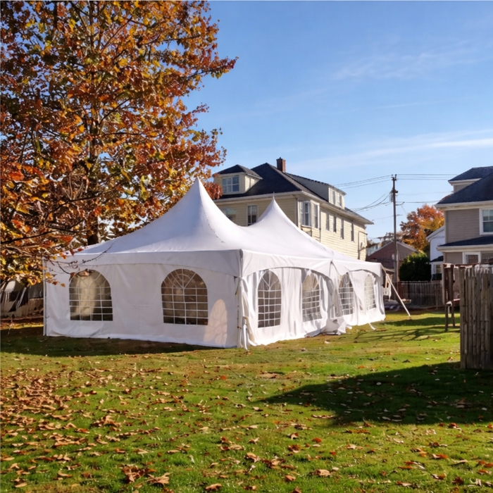 20x40 High Peak Frame  Tent - Commercial White Event Canopy