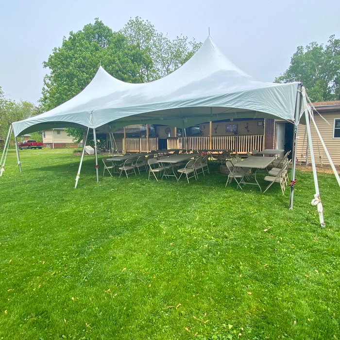 20x40 High Peak Frame  Tent - Commercial White Event Canopy