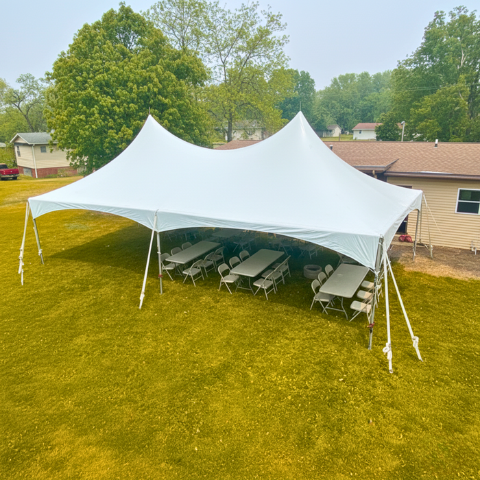 20x40 High Peak Frame  Tent - Commercial White Event Canopy