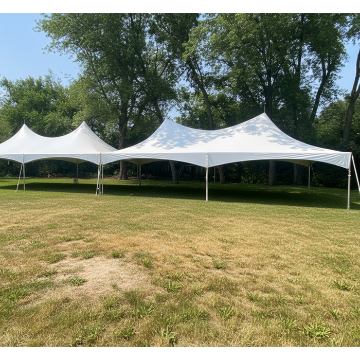 20x40 High Peak Frame  Tent - Commercial White Event Canopy