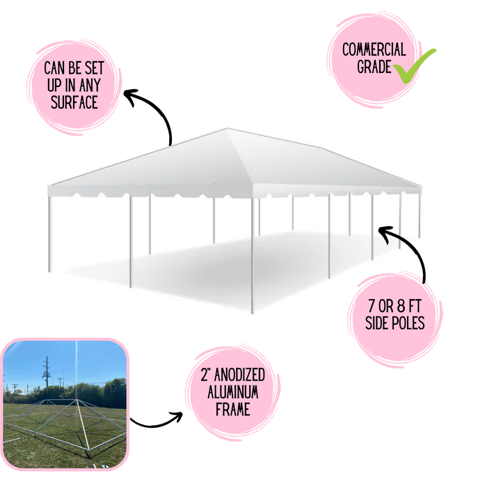 20x40 Classic Frame Tent - Commercial Heavy Duty Party & Event Canopy