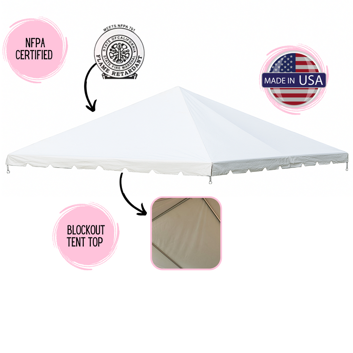 40' Wide Classic Series Frame Tent Top