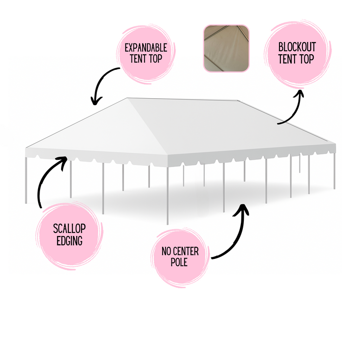 20x50 Classic Series Frame Tent - Commercial Heavy Duty Party & Event Canopy
