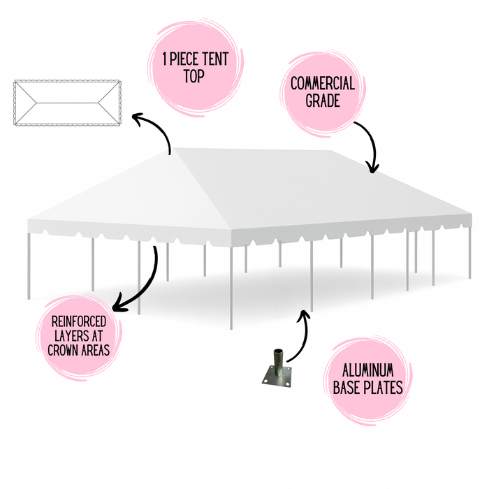 20x50 Classic Series Frame Tent - Commercial Heavy Duty Party & Event Canopy