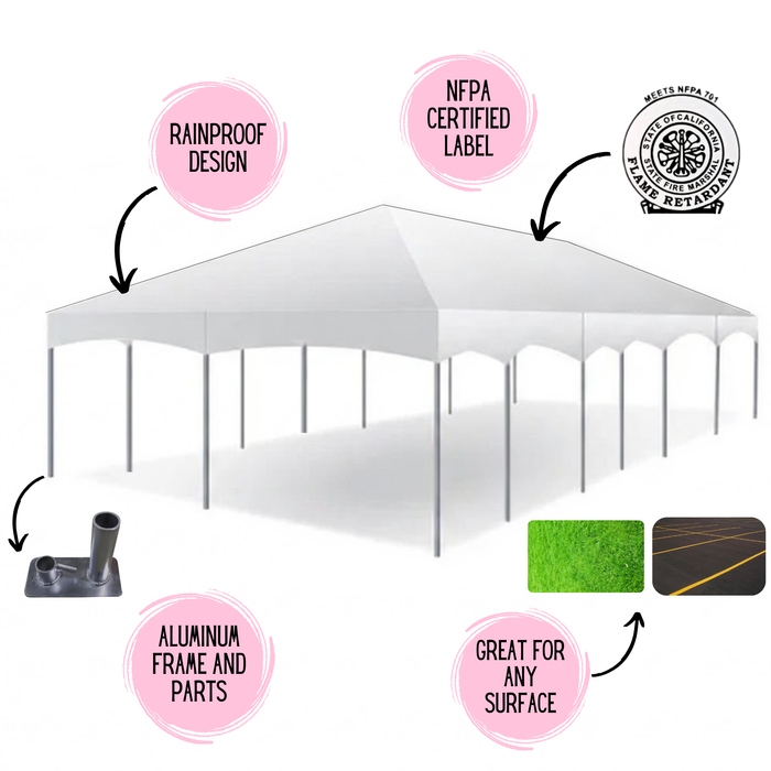 Beyond Tent 20x60 Premium Series Frame Tent – Commercial Grade, 16oz Blockout Vinyl