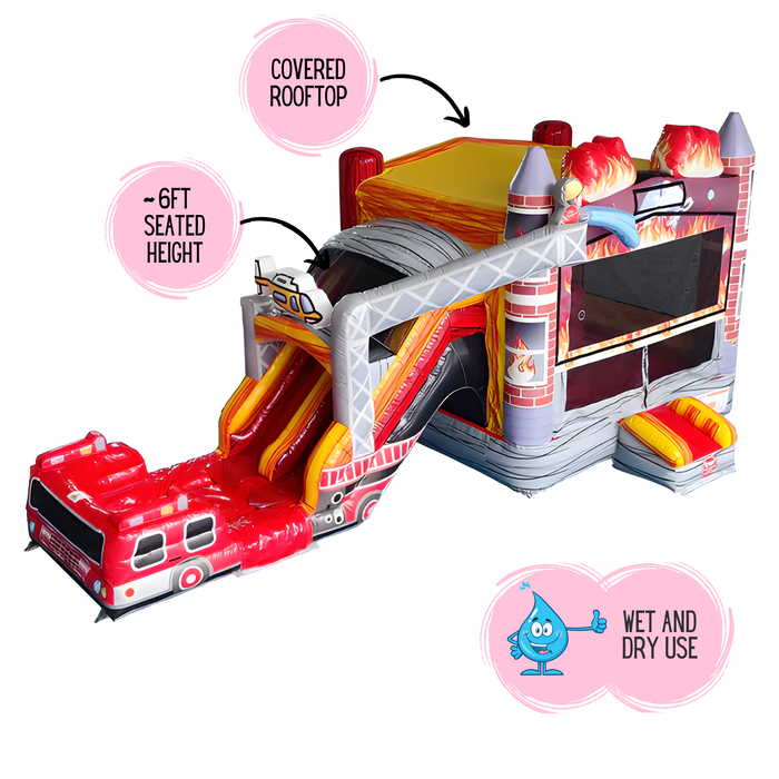 Firefighter’s Rush Combo Wet & Dry – Commercial Grade Inflatable