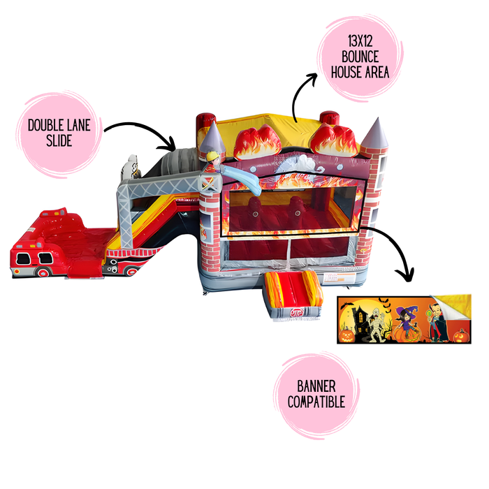 Firefighter’s Rush Combo Wet & Dry – Commercial Grade Inflatable