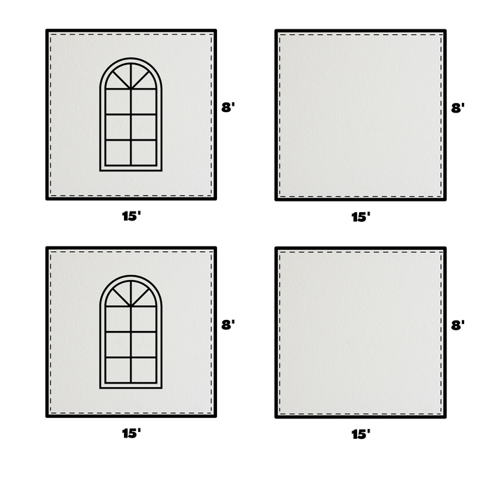 15x15 Universal Blockout Sidewall Kit (8')