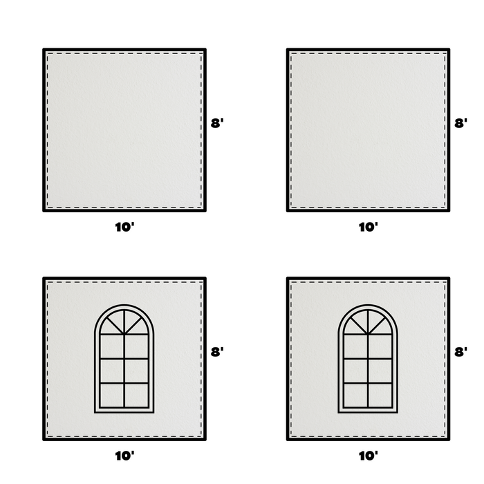 10x10 Universal Blockout Sidewall Kit (8')