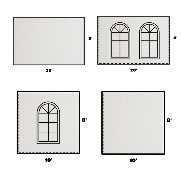10x20 Universal Blockout Sidewall Kit (8')