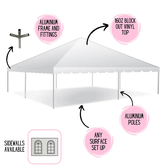 30'x30' Commercial Frame Tent | NFPA 701