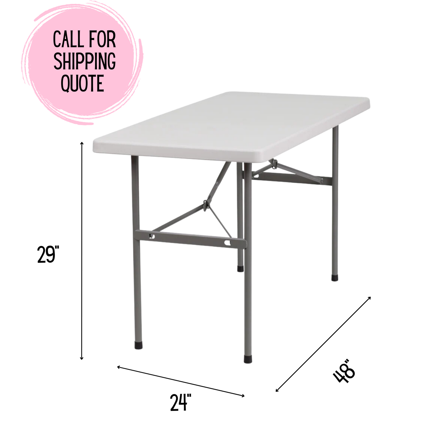 4' Rectangular Plastic Folding Table — Beyond Tent
