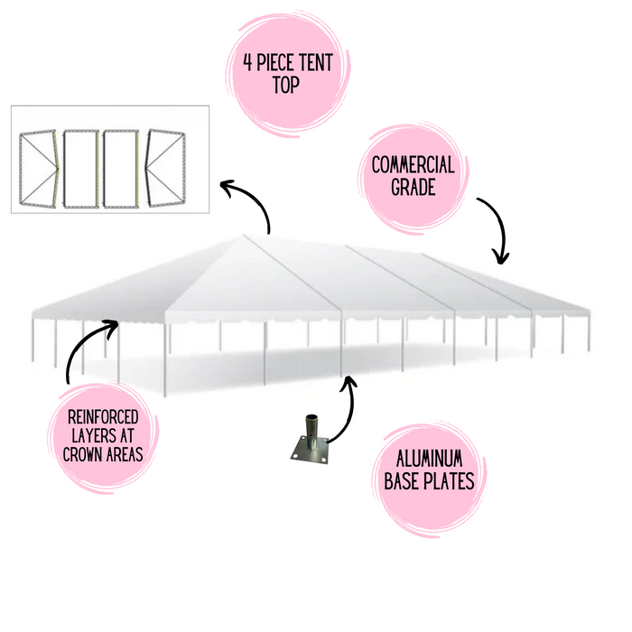 40x80 Classic  Frame Tent - Commercial Heavy Duty Party & Event Canopy