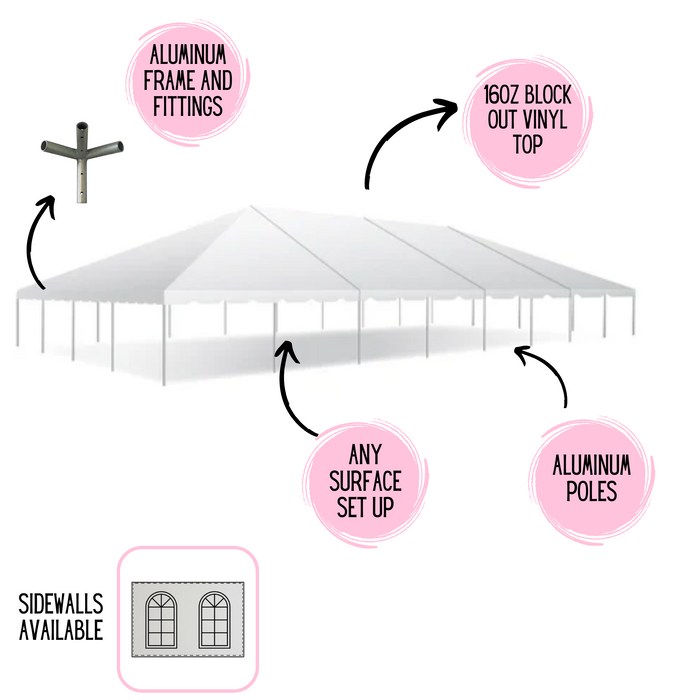 40x80 Classic  Frame Tent - Commercial Heavy Duty Party & Event Canopy