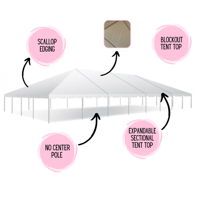 40x80 Classic  Frame Tent - Commercial Heavy Duty Party & Event Canopy