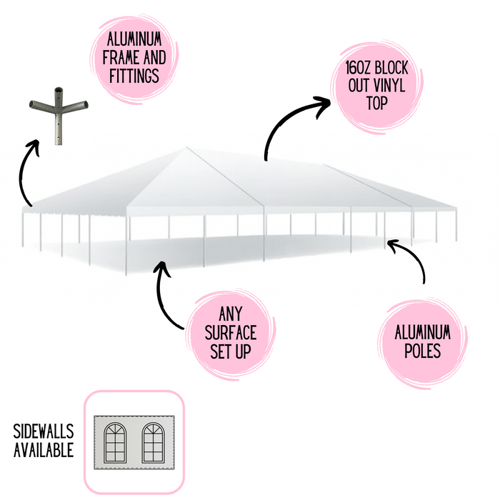 40x100 Classic Frame Tent - Commercial Heavy Duty Party & Event Canopy