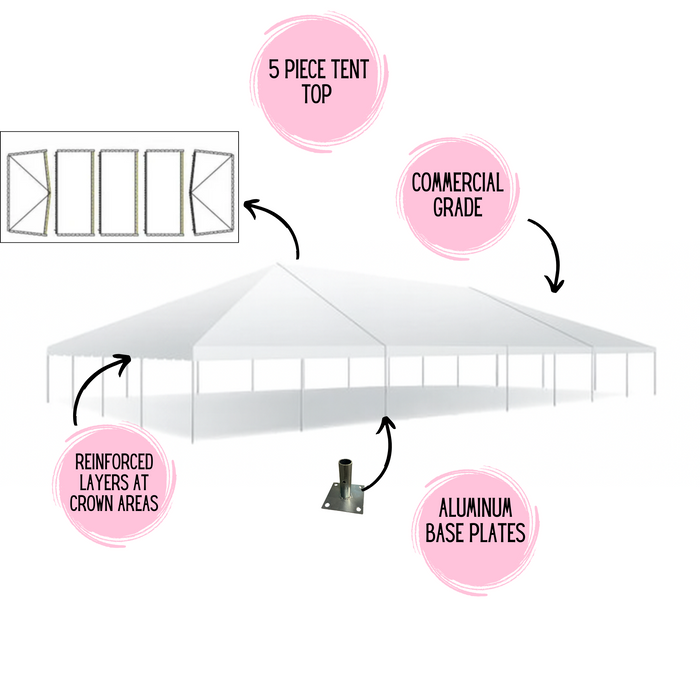 40x100 Classic Frame Tent - Commercial Heavy Duty Party & Event Canopy