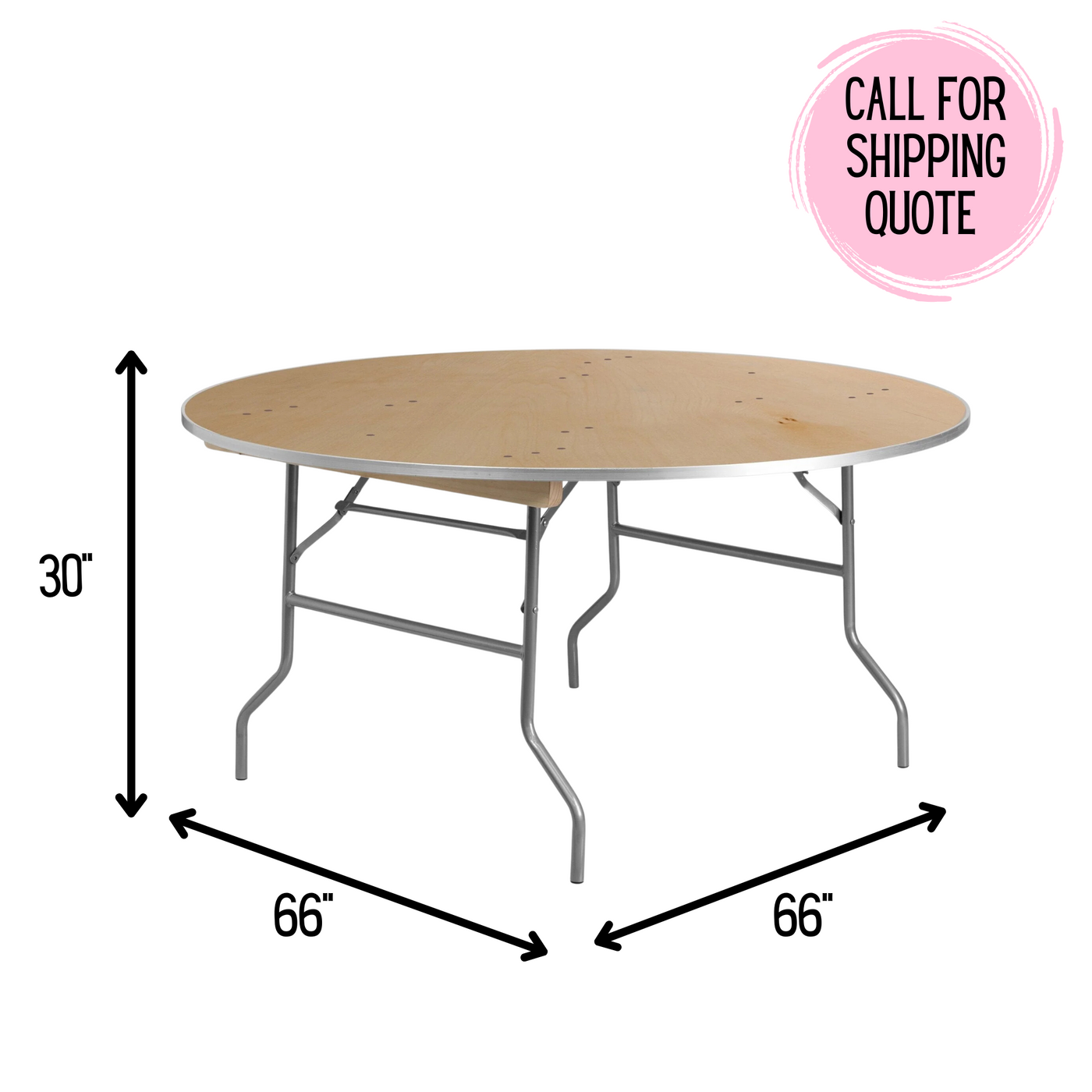5.5' Round Birchwood Folding Banquet Table — Beyond Tent