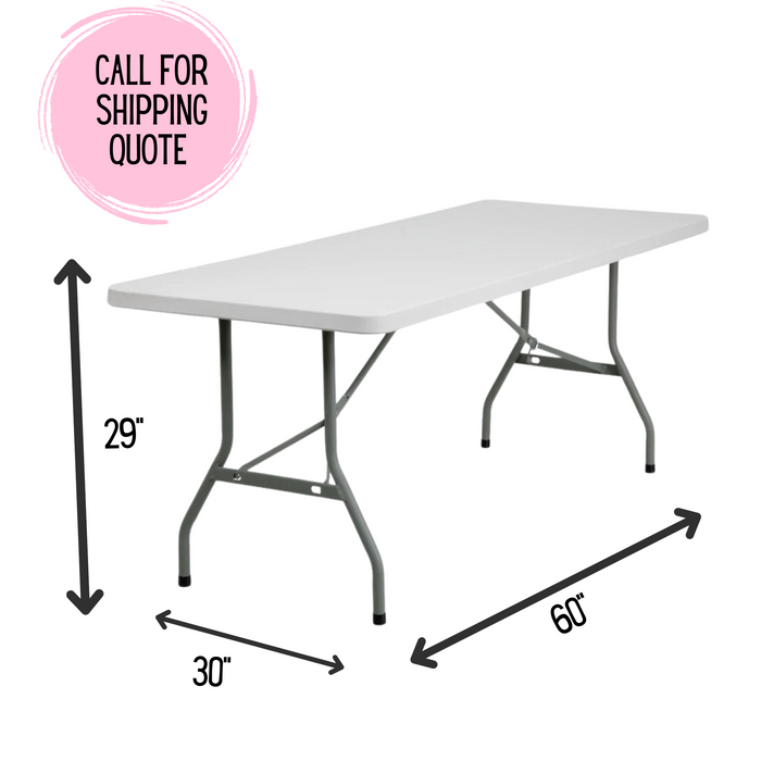 5' Rectangular Plastic Folding Table