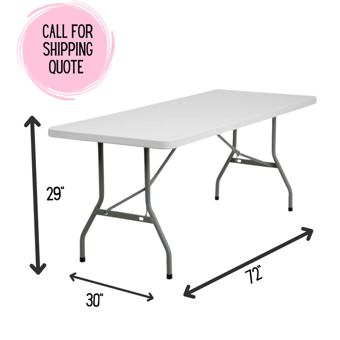6' Rectangular Plastic Folding Table
