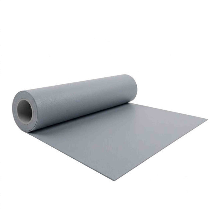 Solid Grey Rolled Vinyl Flooring - Commercial Grade