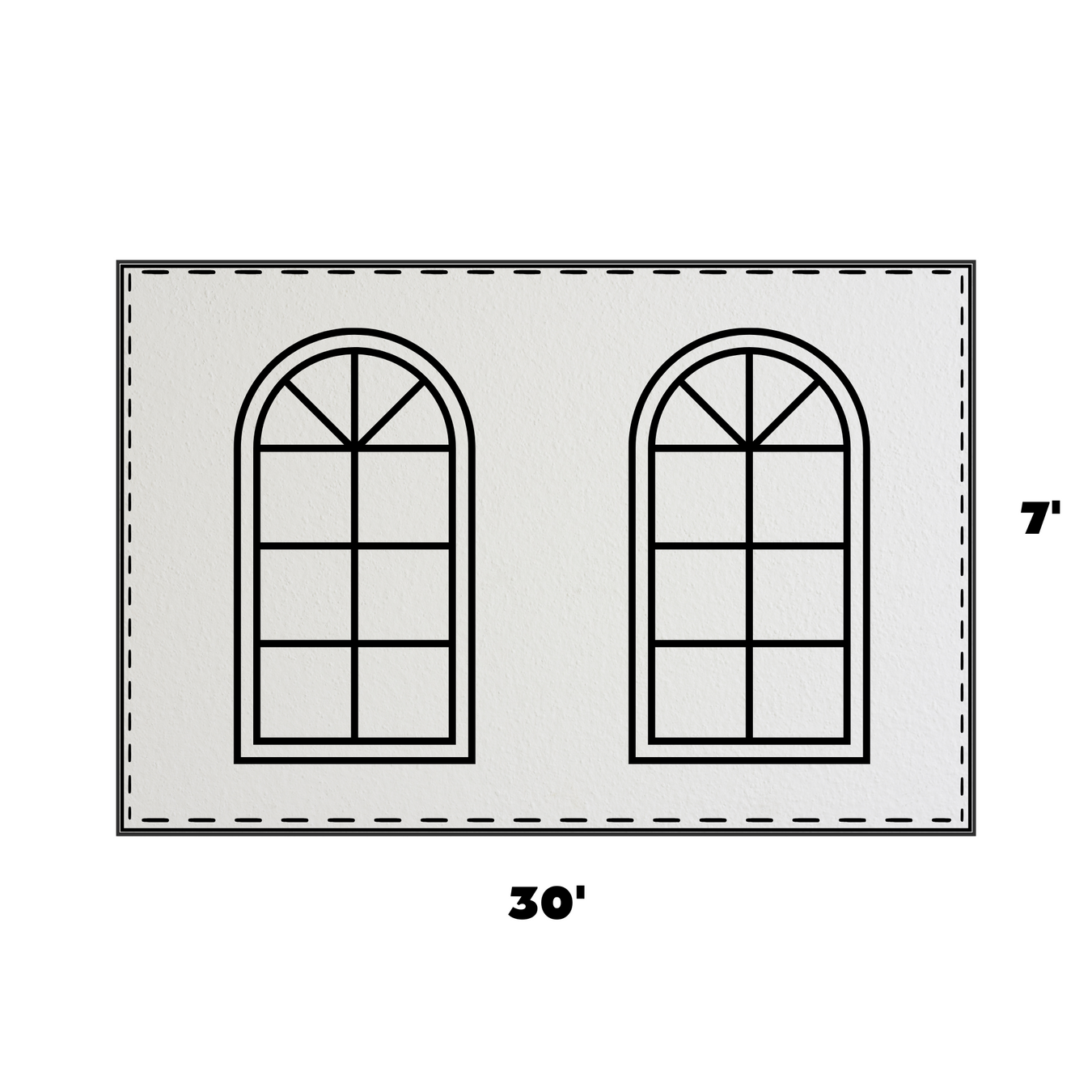 7 x 30 Cathedral Window Sidewall