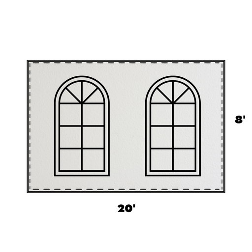 8 x 20 Cathedral Window Sidewall