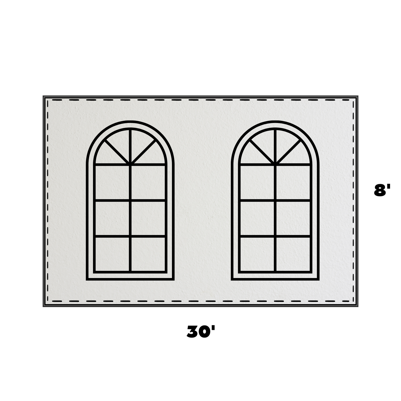 8 x 30 Cathedral Window Sidewall
