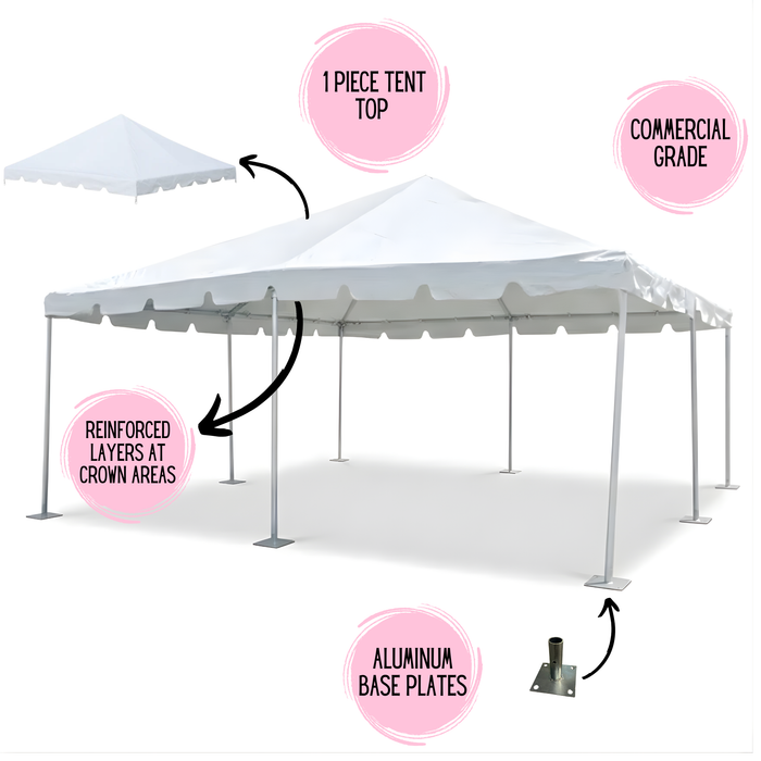 pop up tent base 20'x20' West Coast Frame Tent- Commercial