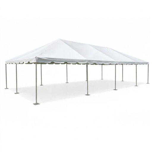 Beyond Tent - Exclusive picture 20x40 Classic Series West coast Tent featuring base plates and 16oz vinyl top. 