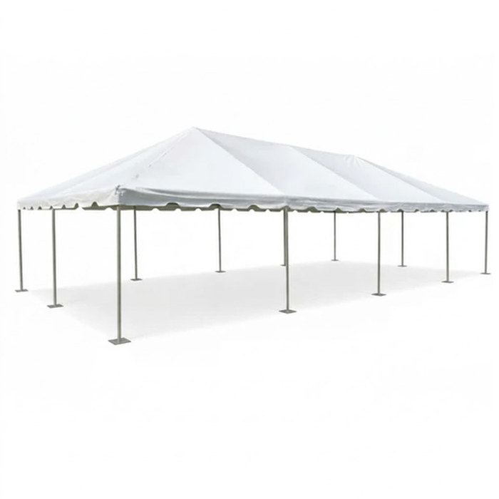 Beyond Tent - Exclusive picture 20x40 Classic Series West coast Tent featuring base plates and 16oz vinyl top. 