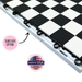 Checkered floor mat with 'Made in USA' label and subfloor option indicator.
