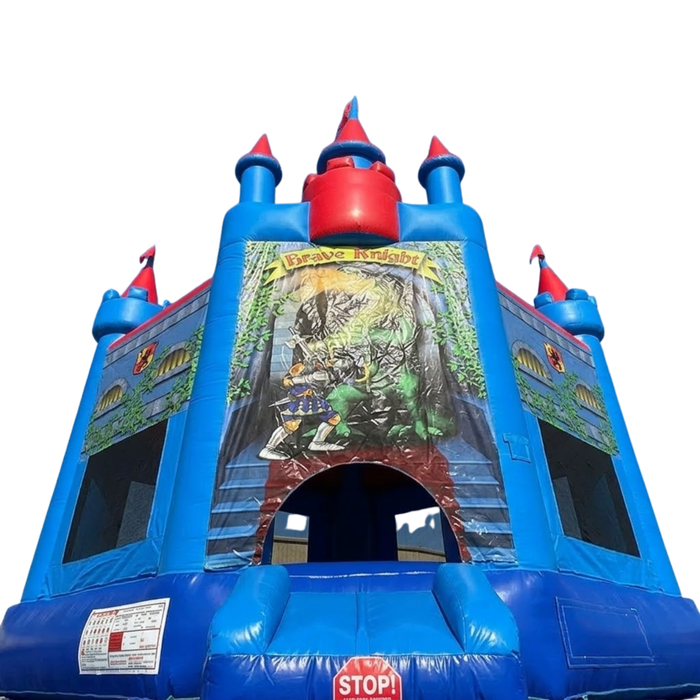 Blue & Red Medieval Castle Jumper with Blower