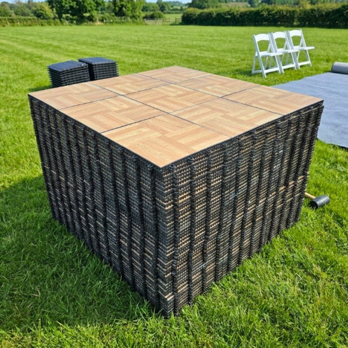 Natural Grain Portable Dance Floor - Commercial Grade