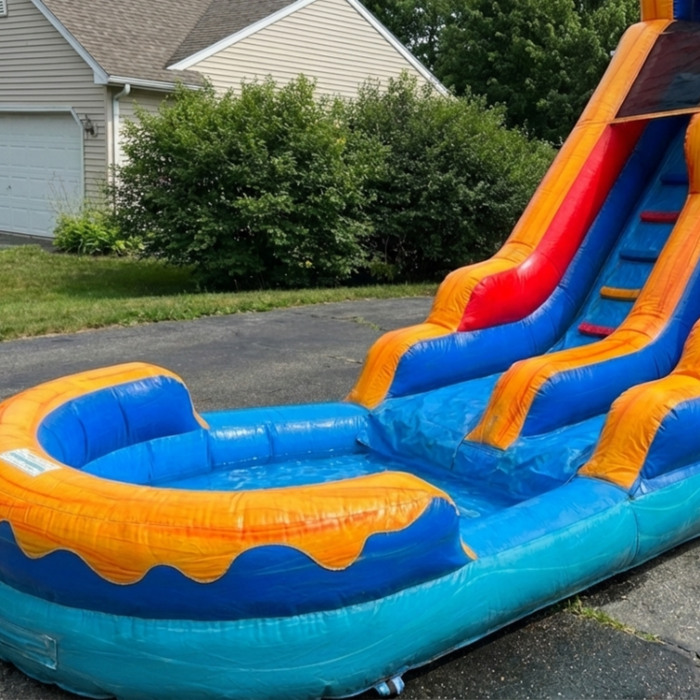 18' Magma Lightweight Volcano Water Slide with Pool