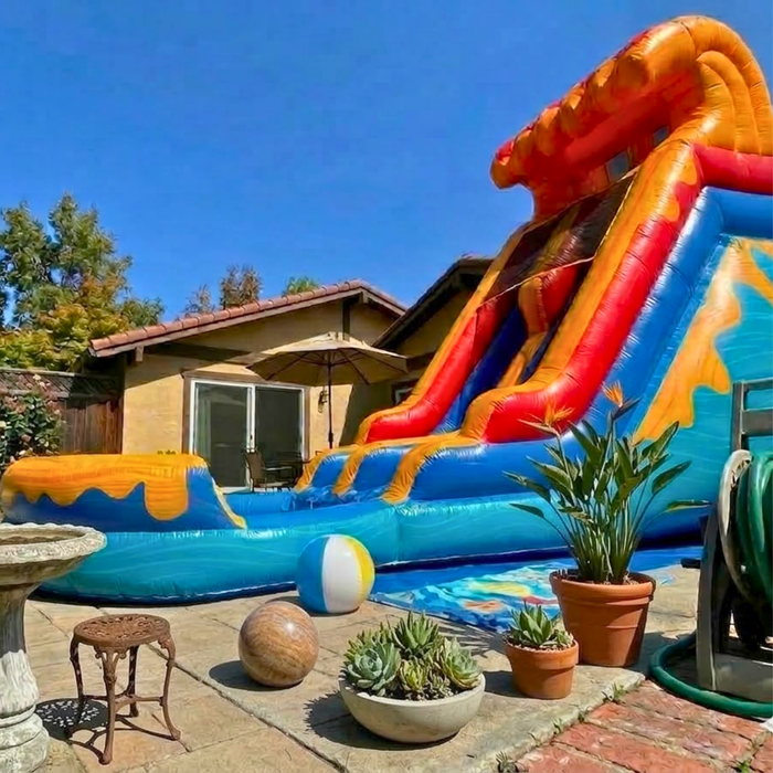 18' Magma Lightweight Volcano Water Slide with Pool