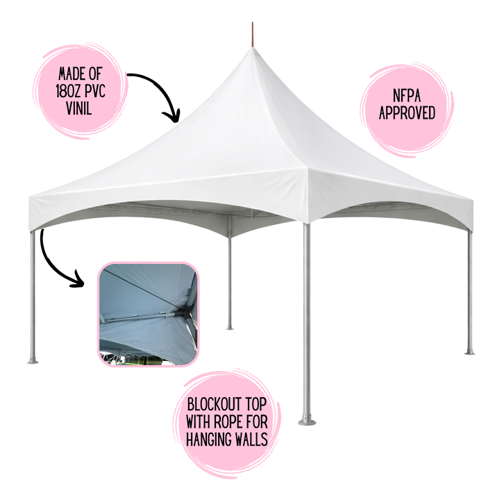 20x20 High Peak Frame Party Tent - Heavy Duty Canopy