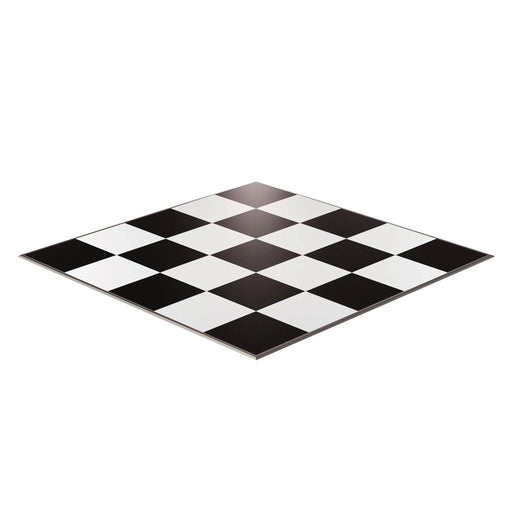 Black and White Checker Laminate Portable Dance Floor - Subfloor Included