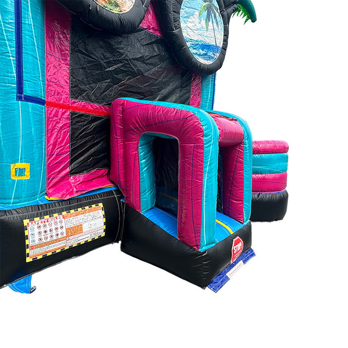 Good Vibes Wet Dry Combo Bounce House Basketball Hoop Detail | Beyond Tent