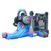 Game Over Wet & Dry Bounce House Combo with Slide – Front View